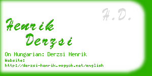 henrik derzsi business card